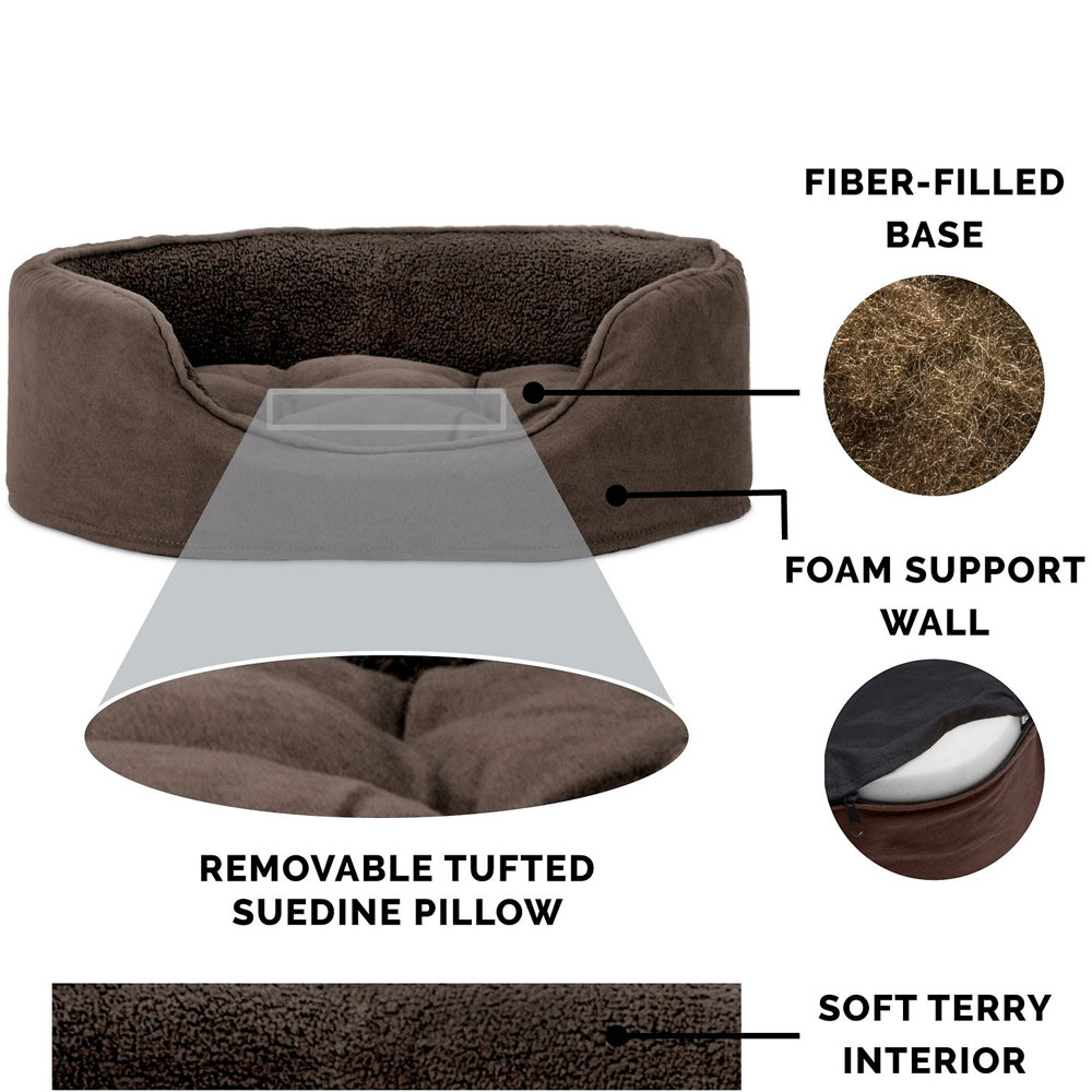 FURHAVEN-SNUGGLE-TERRYSUEDE-OVAL-PETBD-ESPRESSO-LG