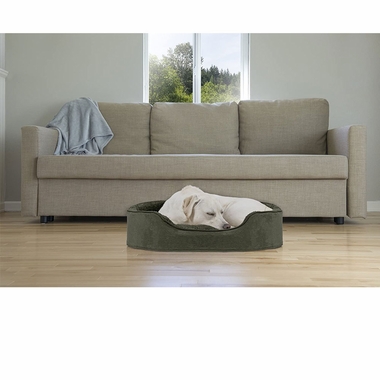 FURHAVEN-SNUGGLE-TERRYSUEDE-OVAL-PETBD-FOREST-XLG