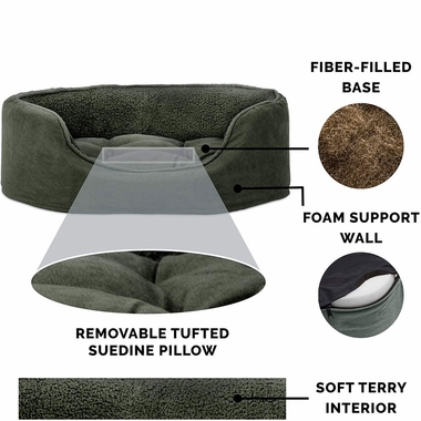 FURHAVEN-SNUGGLE-TERRYSUEDE-OVAL-PETBD-FOREST-JUMBO