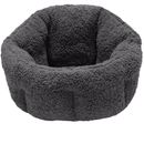 FurHaven Snuggle Terry Warming Hi-Lo Cuddler Bed - Charcoal Gray (Medium)