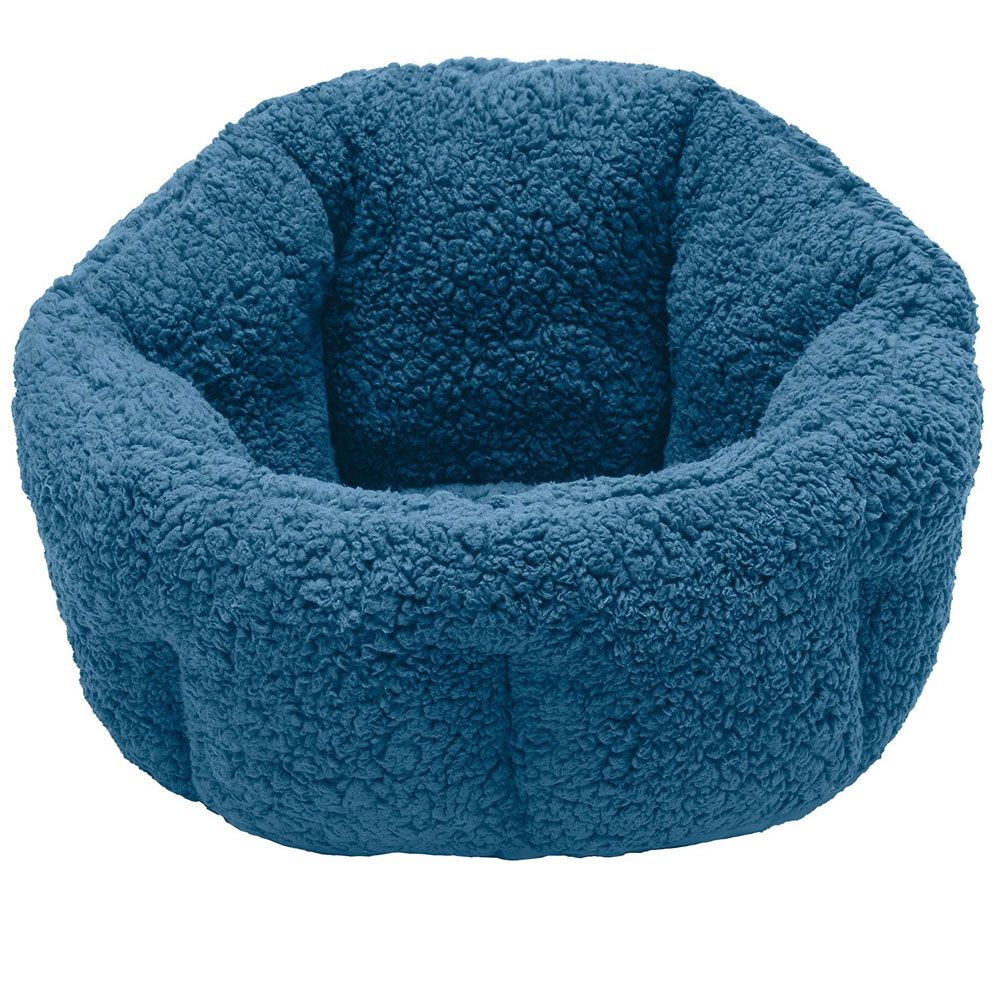FURHAVEN-SNUGGLE-TERRY-WARMING-HI-LO-CUDDLER-BED-LAKE-BLUE-MED