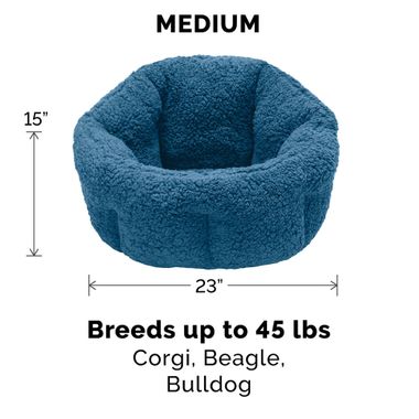 FURHAVEN-SNUGGLE-TERRY-WARMING-HI-LO-CUDDLER-BED-LAKE-BLUE-MED