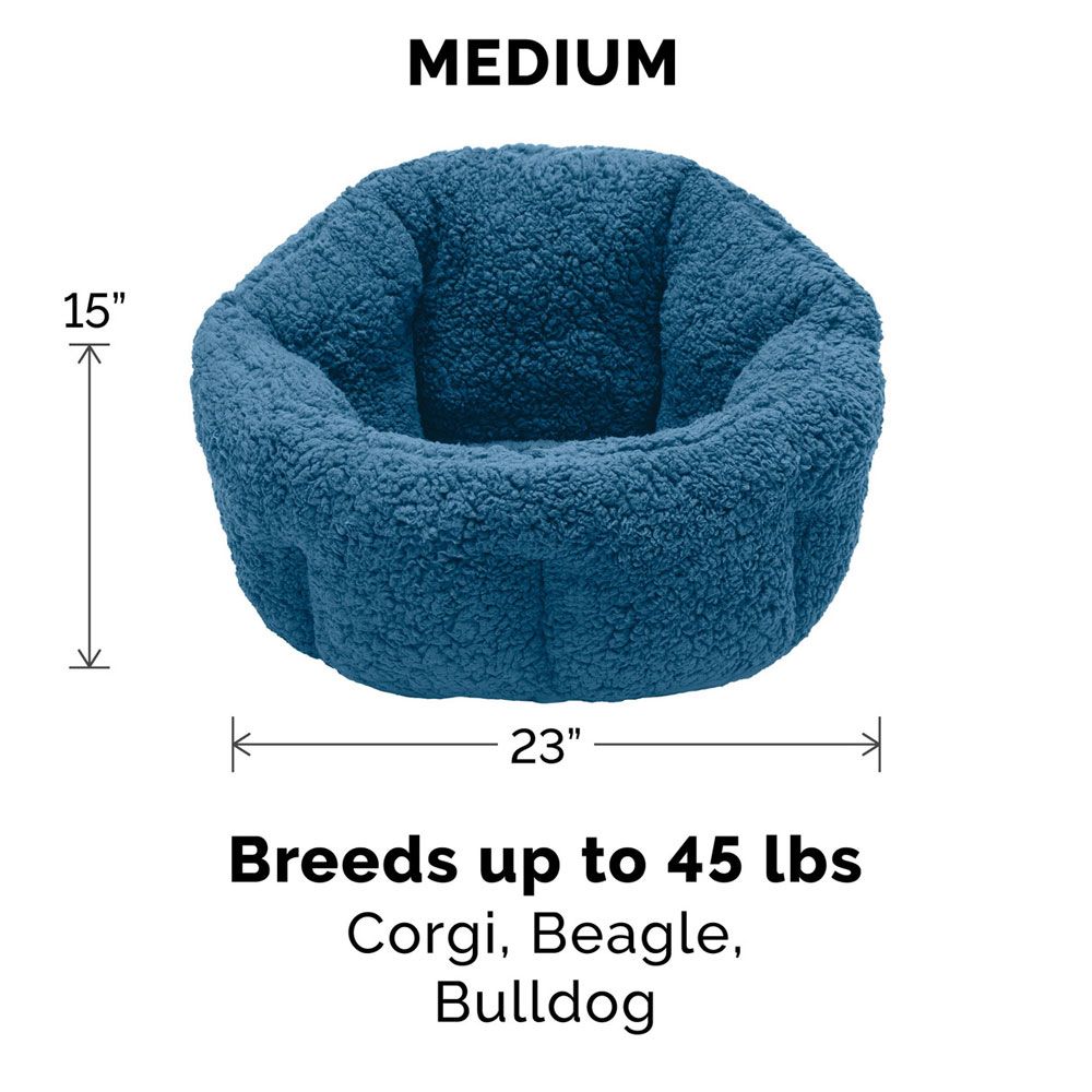 FURHAVEN-SNUGGLE-TERRY-WARMING-HI-LO-CUDDLER-BED-LAKE-BLUE-MED