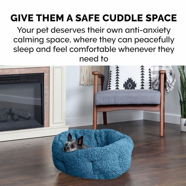 FURHAVEN-SNUGGLE-TERRY-WARMING-HI-LO-CUDDLER-BED-LAKE-BLUE-MED