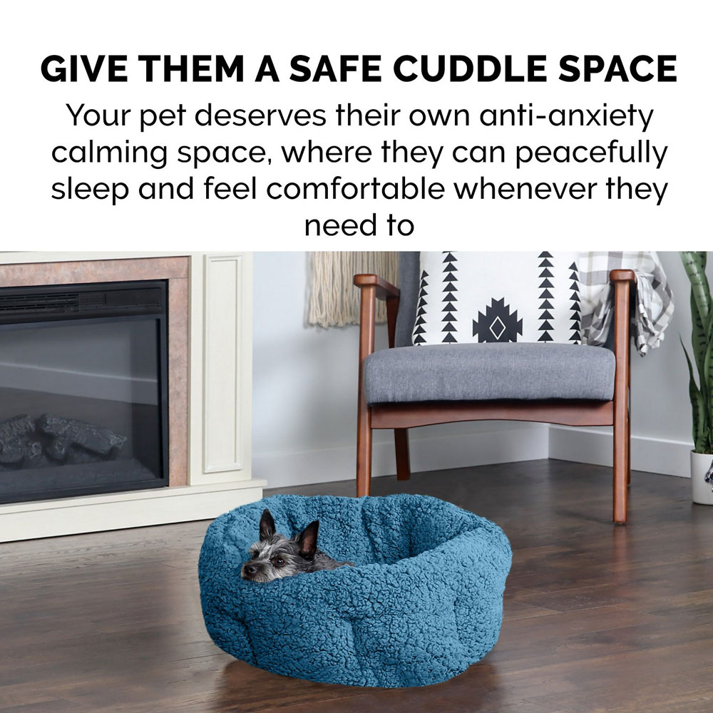 FURHAVEN-SNUGGLE-TERRY-WARMING-HI-LO-CUDDLER-BED-LAKE-BLUE-MED