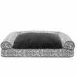 FurHaven Southwest Kilim Cooling Gel Top Sofa Pet Bed - Boulder Gray (Large)