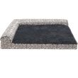FurHaven Southwest Kilim Deluxe Chaise Lounge Cooling Gel Top Sofa Pet Bed - Boulder Gray (Medium)