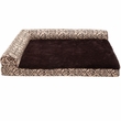 FurHaven Southwest Kilim Deluxe Chaise Lounge Cooling Gel Top Sofa Pet Bed - Desert Brown (Large)