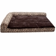 FurHaven Southwest Kilim Deluxe Chaise Lounge Memory Top Sofa Pet Bed - Desert Brown (Jumbo)