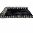 FurHaven Southwest Kilim Deluxe Chiase Lounge Orthopedic Sofa-Style Pet Bed - Black Medallion (Jumbo)