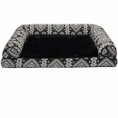 FurHaven Southwest Kilim Memory Top Sofa Pet Bed - Black Medallion (Large)