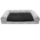 FurHaven Southwest Kilim Memory Top Sofa Pet Bed - Boulder Gray (Small)