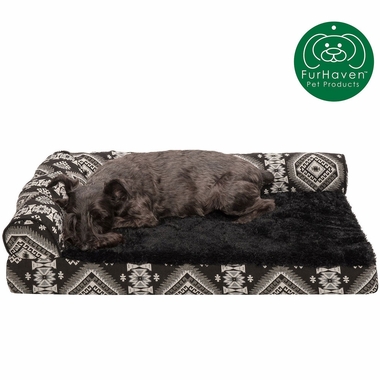 SOUTHWST-KILIM-ORTHPDC-SOFA-PTBD-BLCK-MEDALLION-JMB