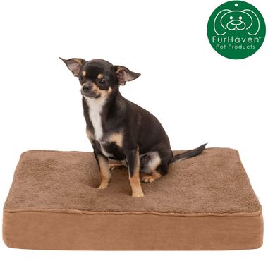 FURHAVEN-TERRY-SUEDE-ORTHOPEDIC-BED-CAMEL-MEDIUM