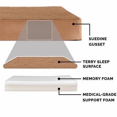 FURHAVEN-TERRY-SUEDE-ORTHOPEDIC-BED-CAMEL-MEDIUM