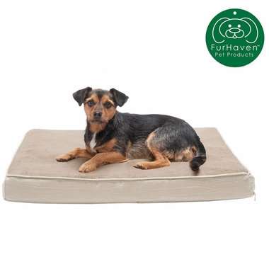 FURHAVEN-TERRY-SUEDE-ORTHOPEDIC-BED-CLAY-LARGE