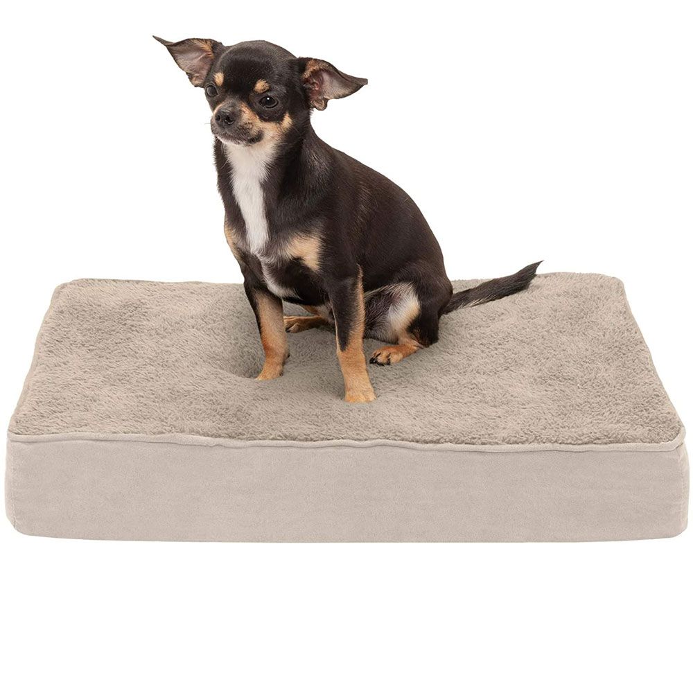 FURHAVEN-TERRY-SUEDE-ORTHOPEDIC-BED-CLAY-MEDIUM