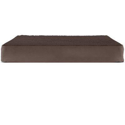 FURHAVEN-TERRY-SUEDE-ORTHOPEDIC-BED-ESPRESSO-MEDIUM