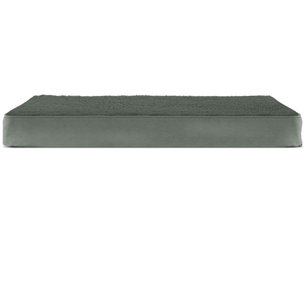 FURHAVEN-TERRY-SUEDE-ORTHOPEDIC-BED-FOREST-LARGE
