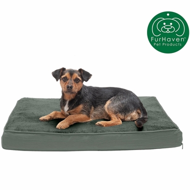 FURHAVEN-TERRY-SUEDE-ORTHOPEDIC-BED-FOREST-SMALL