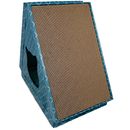 Furhaven Tiger Tent Corrugated Scratcher House with Catnip - Seaglass