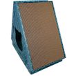 Furhaven Tiger Tent Corrugated Scratcher House with Catnip - Seaglass