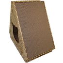 Furhaven Tiger Tent Corrugated Scratcher House with Catnip - Tan