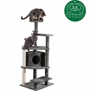 Furhaven Tiger Tough Platform House Playground - Gray Furhaven Tiger Tough Platform House Playground - Gray