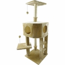 FurHaven Tiger Tough Treehouse Playground - Cream
