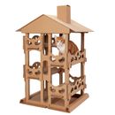 Furhaven Tower Playground Corrugated Scratcher House with Catnip