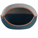 FurHaven Two-Color Round Felt Cubby - Heather Gray / Lagoon Blue (Large)