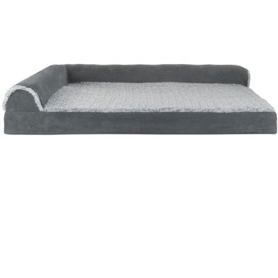 FURHAVEN-CHAISE-LOUNGE-PILLOW-BED-GRAY-SMALL