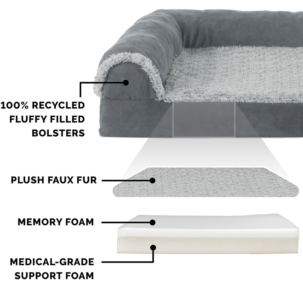 FURHAVEN-CHAISE-LOUNGE-PILLOW-BED-GRAY-SMALL