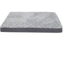 Furhaven Two-Tone Faux Fur & Suede Deluxe Cooling Gel Top Pet Bed - Stone Gray (Jumbo)
