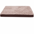 Furhaven Two-Tone Faux Fur & Suede Deluxe Orthopedic Pet Bed - Espresso (Jumbo)