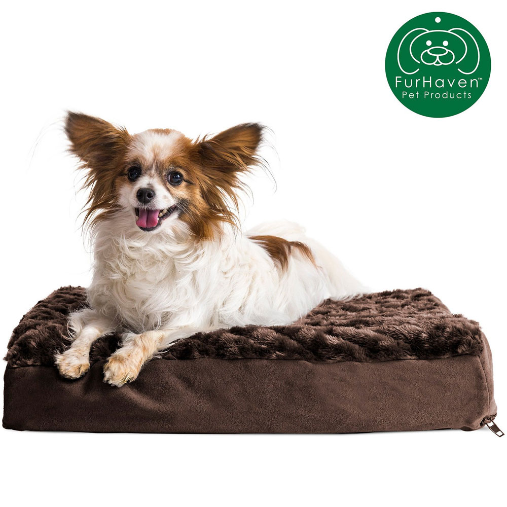 FURHAVEN-ULTRA-PLUSH-ORTHOPEDIC-BED-CHOCOLATE-MEDIUM