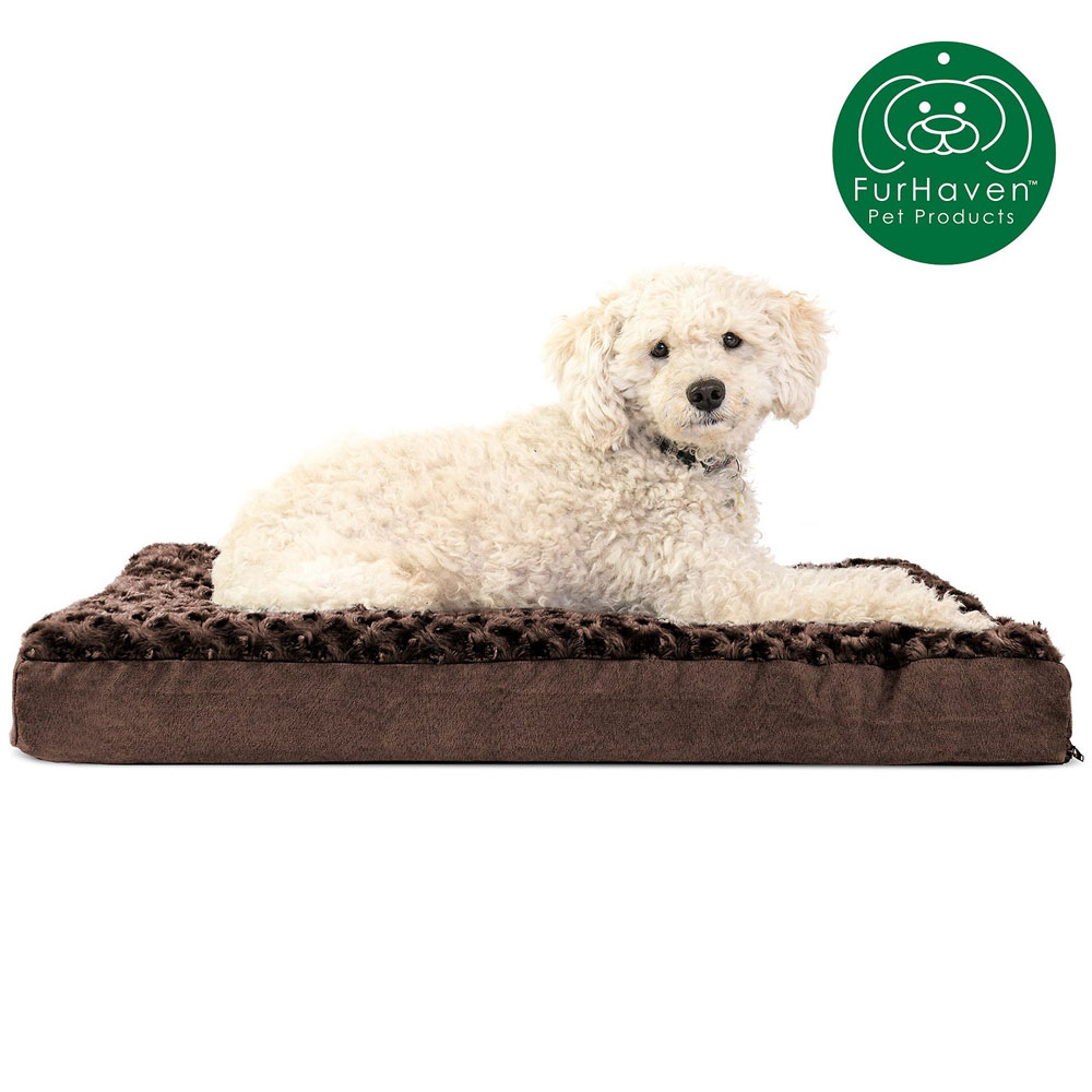 FURHAVEN-ULTRA-PLUSH-ORTHOPEDIC-BED-CHOCOLATE-MEDIUM