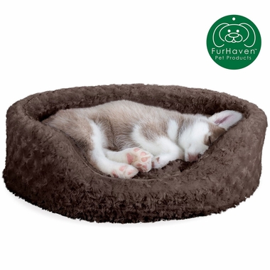 FURHAVEN-ULTRA-PLUSH-OVAL-PETBD-CHOCOLATE-XLG