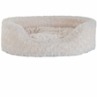 FurHaven Ultra Plush Oval Pet Bed - Cream (Small)