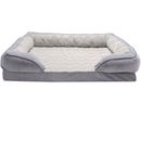 FurHaven Velvet Waves Perfect Comfort Memory Top Sofa Bed - Granite Gray (Jumbo)