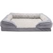 FurHaven Velvet Waves Perfect Comfort Orthopedic Sofa Bed - Granite Gray (Large)