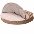 FurHaven Wave Fur & Velvet Snuggery Memory Top Foam Pet Bed - Brownstone (35")