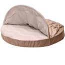 FurHaven Wave Fur & Velvet Snuggery Orthopedic Pet Bed - Brownstone (26")