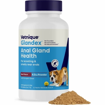 Glandex Anal Gland Support Powder for Dogs and Cats, Beef Flavor