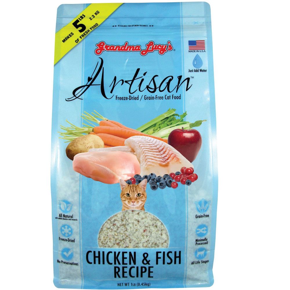 Grandma Lucy's Artisan GrainFree Chicken & Fish FreezeDried Cat Food