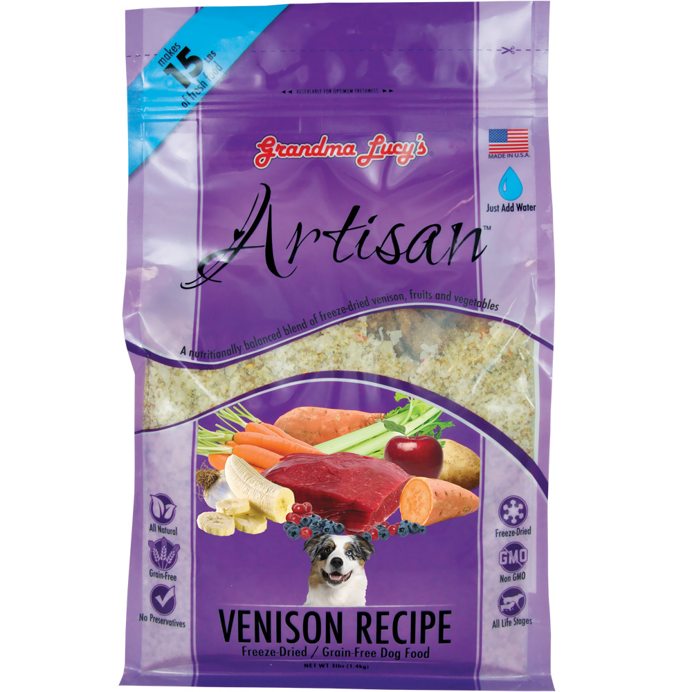 Picture of Grandma Lucy's Freeze-Dried Grain-Free Artisan Venison Dog Food (3 lbs ...