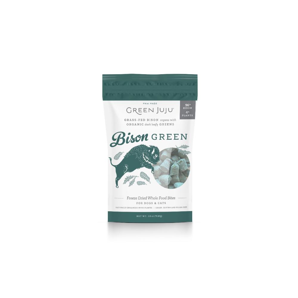 GREEN-JUJU-DOG-WHOLE-FOOD-BITES-BISON-GREEN-FD-2-5OZ
