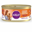 Halo Chicken, Shrimp & Crab Stew Grain-Free Adult Canned Cat Food, 5.5-oz, case of 12