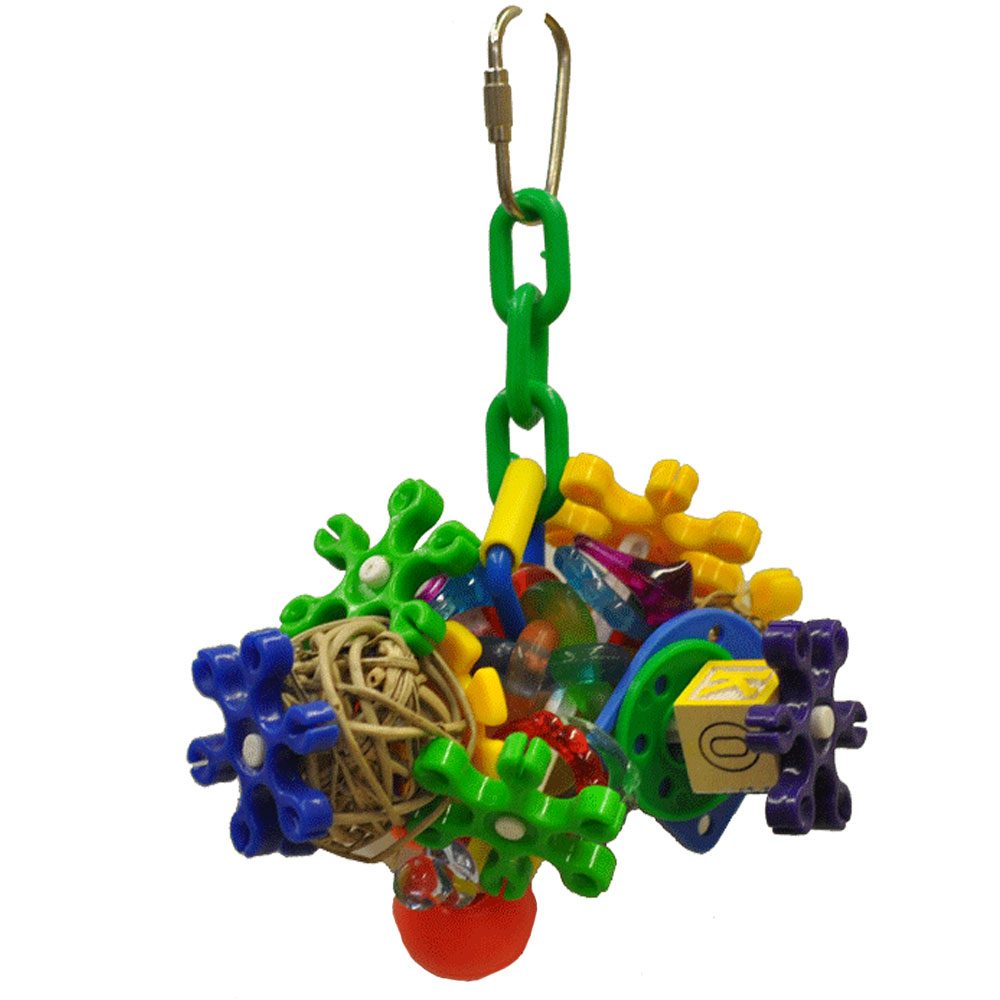 Happy Beaks Toy - Cluster with Blocks (Small) Happy Beaks Toy - Cluster with Blocks (Small)