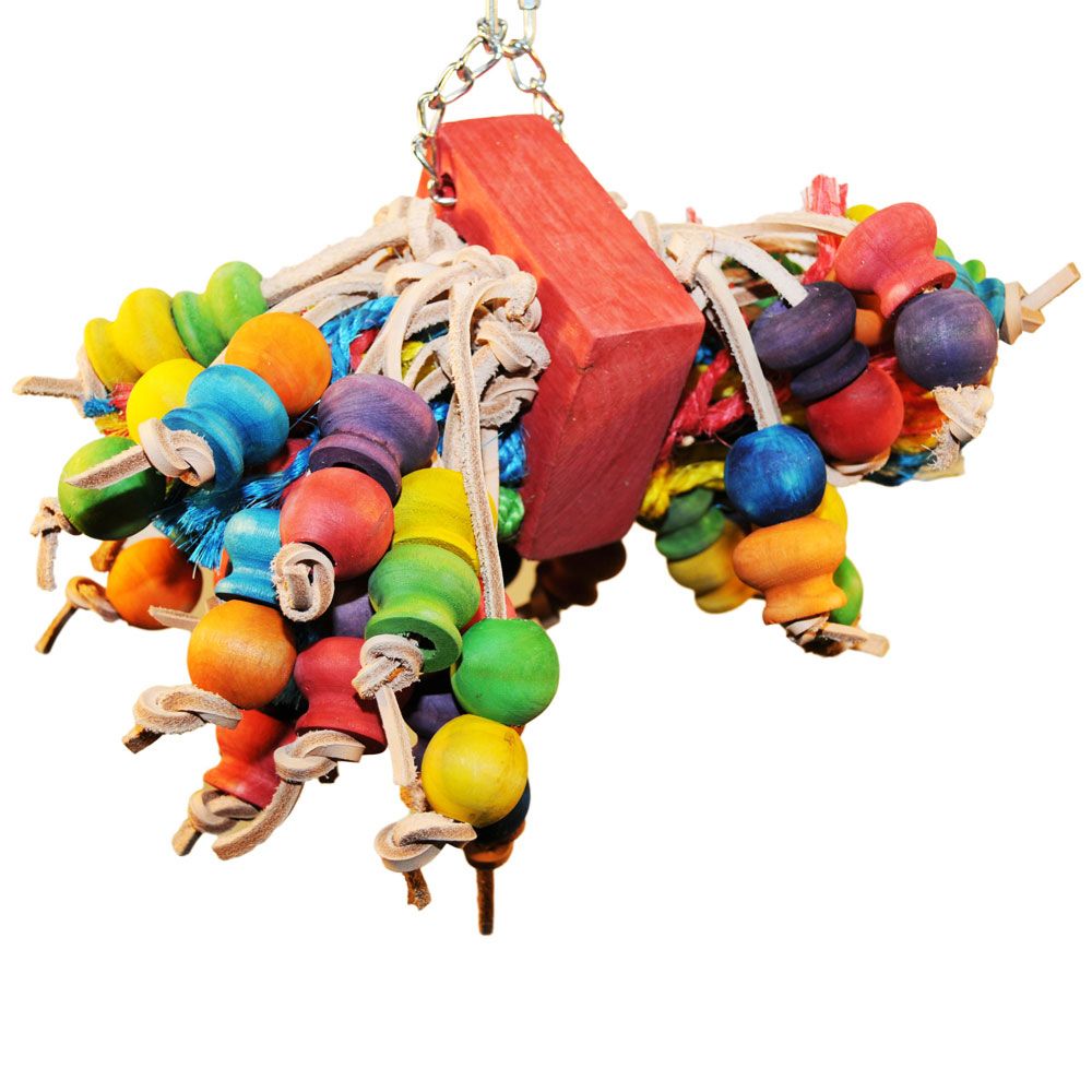 HAPPY-BEAKS-TOY-HANGING-WOOD-BALLS-MEDIUM